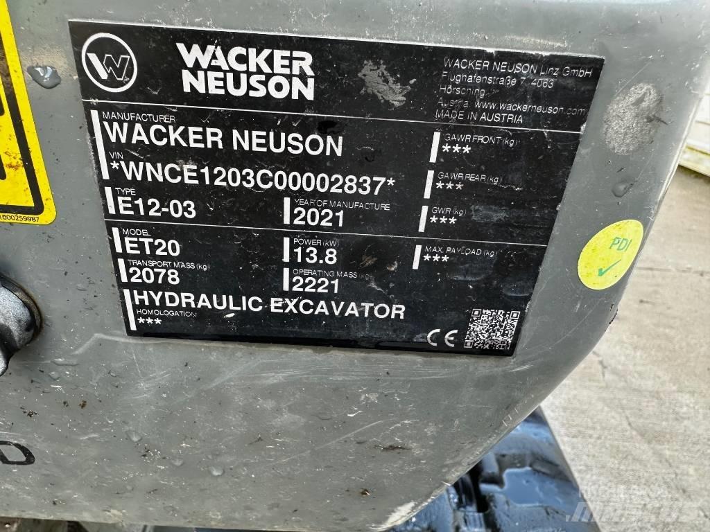 Wacker Neuson ET 20 소형 굴삭기 7톤 미만