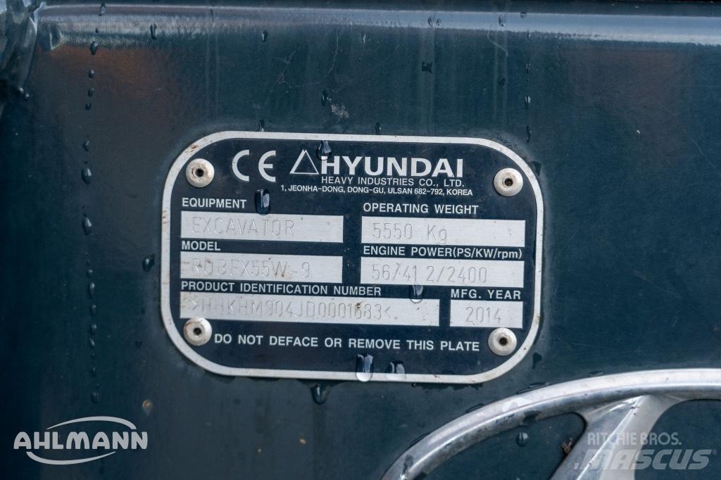 Hyundai R55W-9A  휠 굴삭기