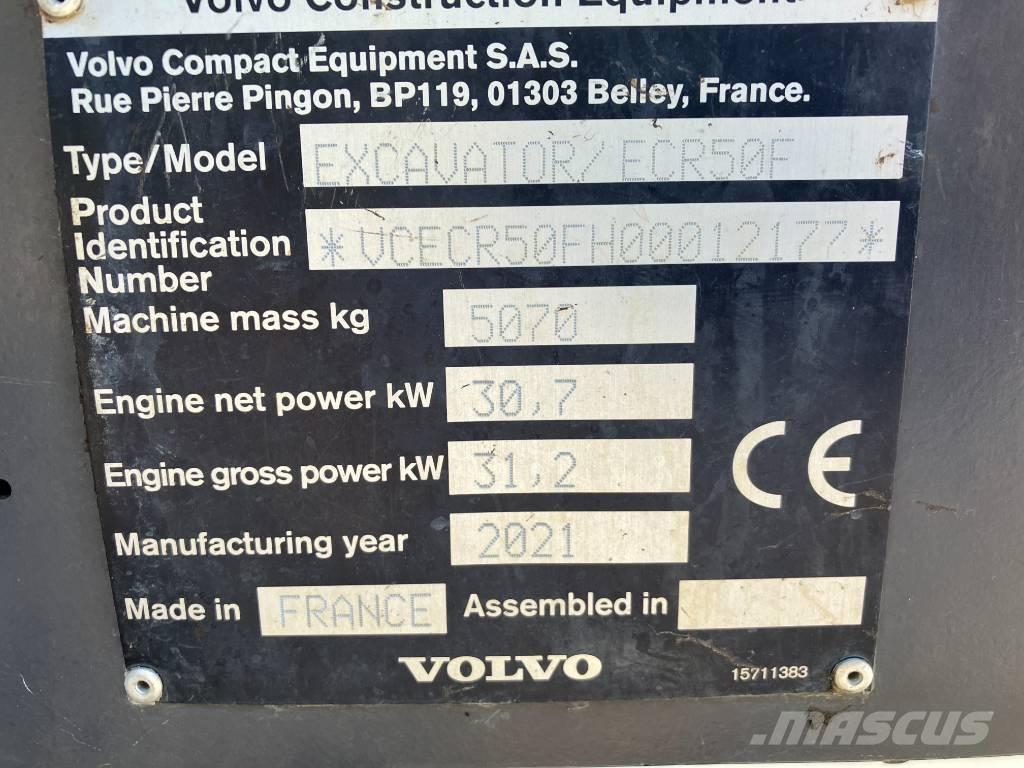 Volvo ECR 50 F 소형 굴삭기 7톤 미만