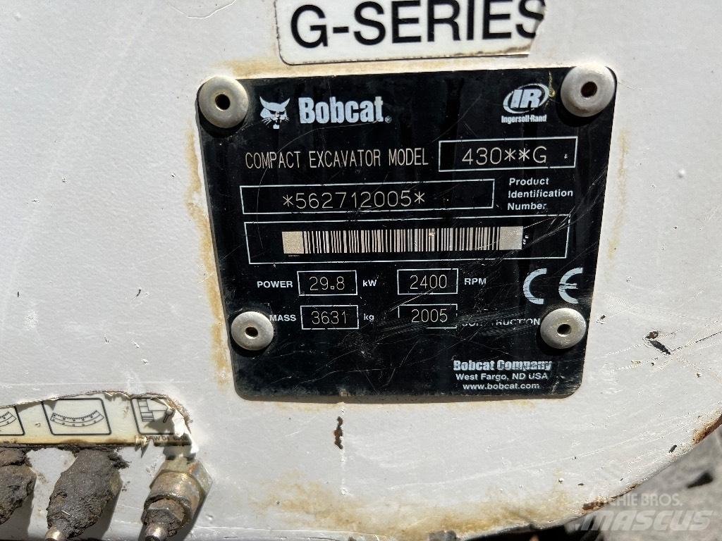 Bobcat 430 소형 굴삭기 7톤 미만