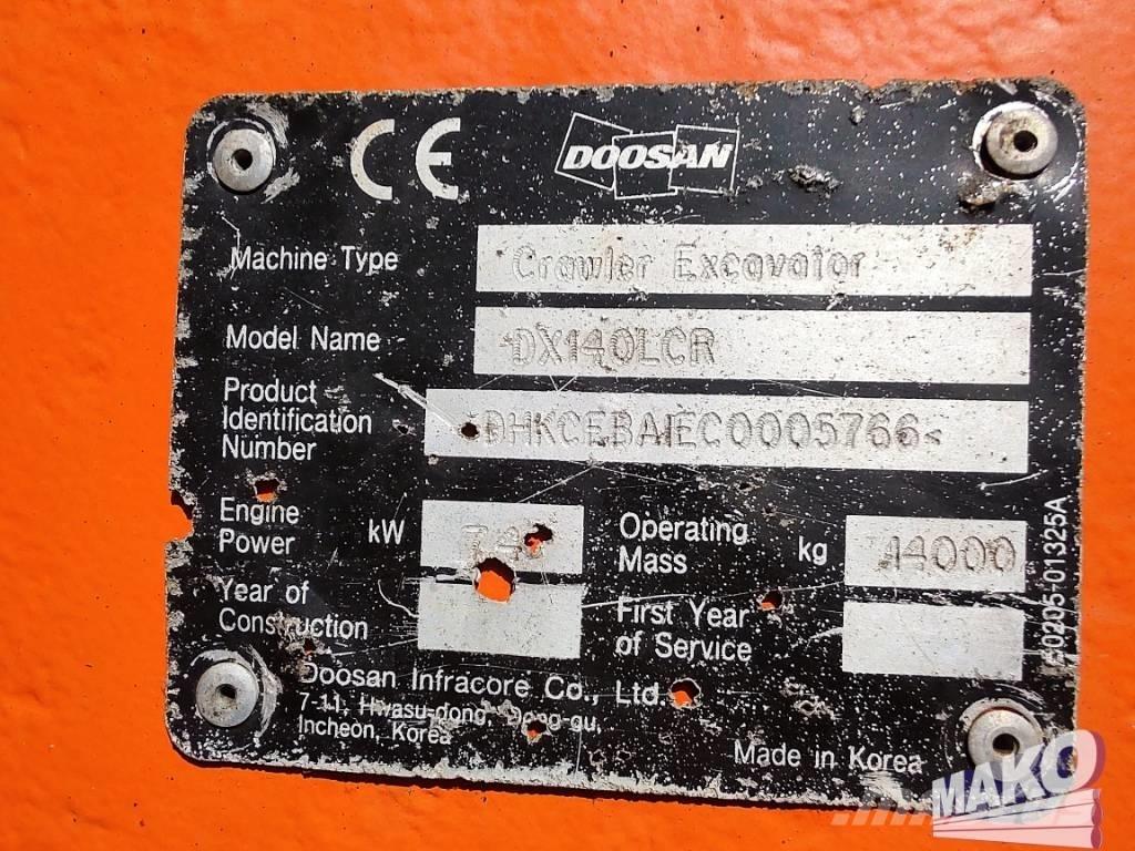 Doosan DX 140 LCR 대형 굴삭기 29톤 이상