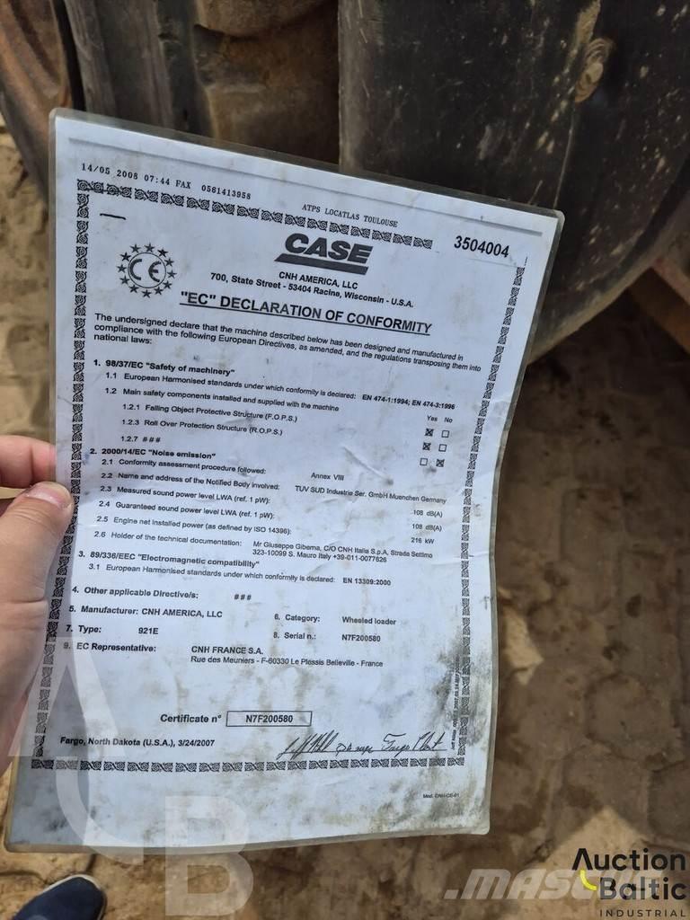CASE 921 E  휠로우더