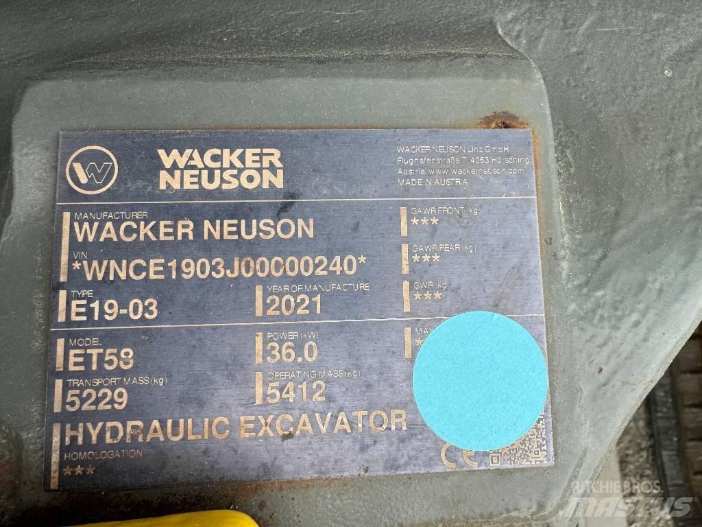 Wacker Neuson ET58 대형 굴삭기 29톤 이상