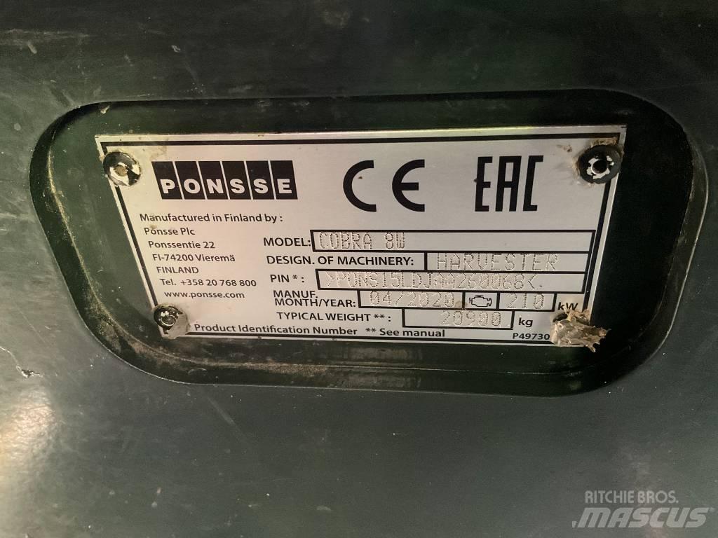 Ponsse COBRA 8W 원목 하베스터