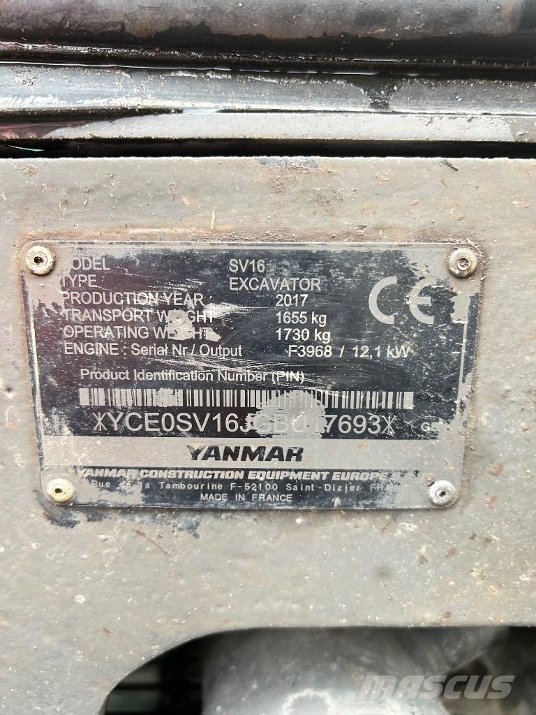 Yanmar SV 16 소형 굴삭기 7톤 미만