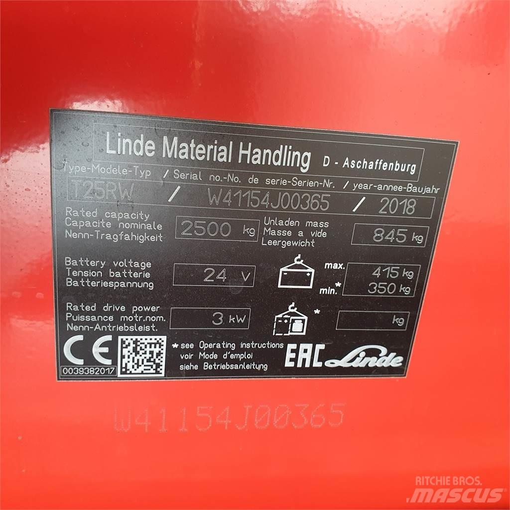 Linde T25RW-lang 경량 리프터