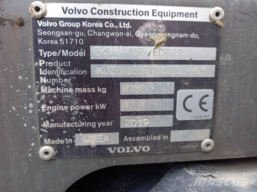 Volvo ECR 88 D 중형굴삭기 7톤-28톤
