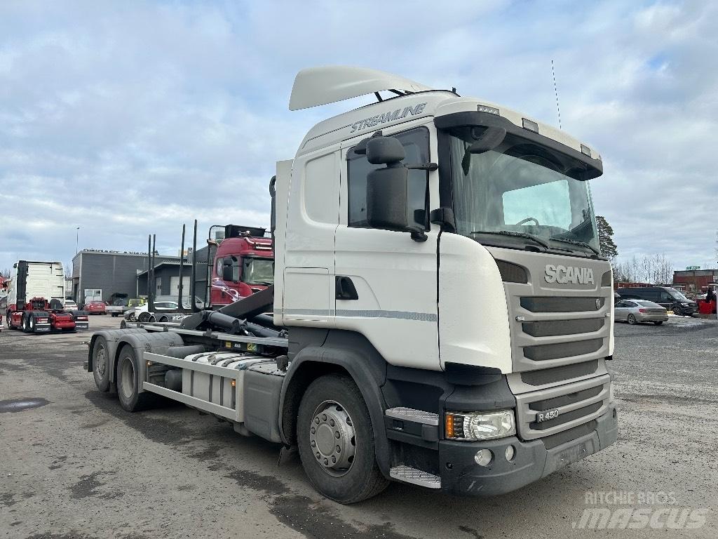 Scania R 450 6x2*4 훅 리프트 트럭