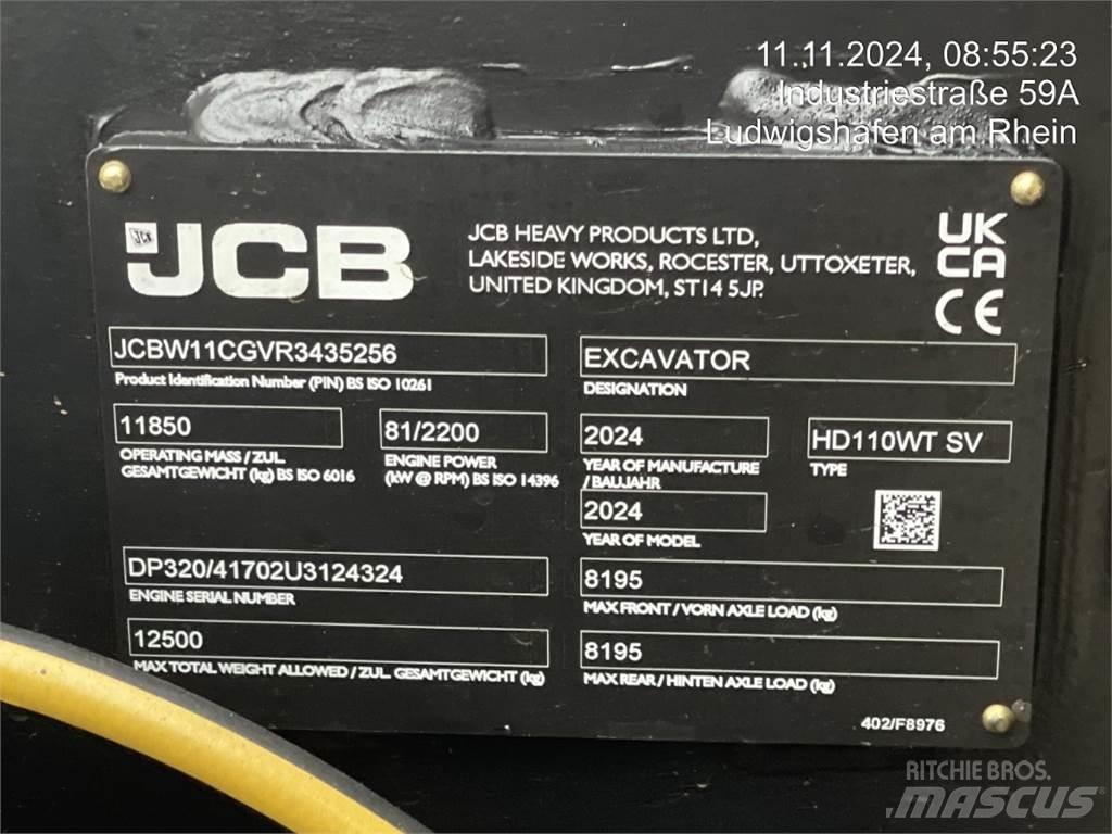 JCB HydraDig 110W  휠 굴삭기