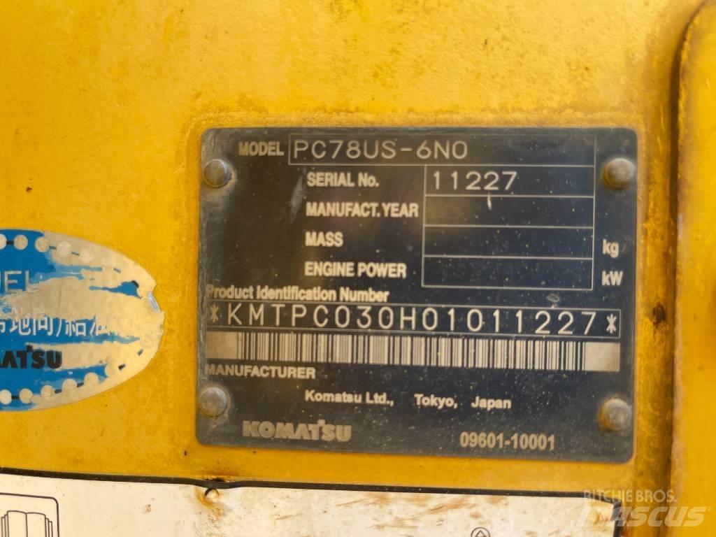 Komatsu PC78US-6N0 대형 굴삭기 29톤 이상