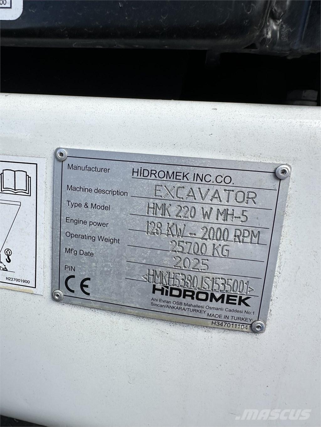 Hidromek 220W MH-5 폐기물/산업 처리기
