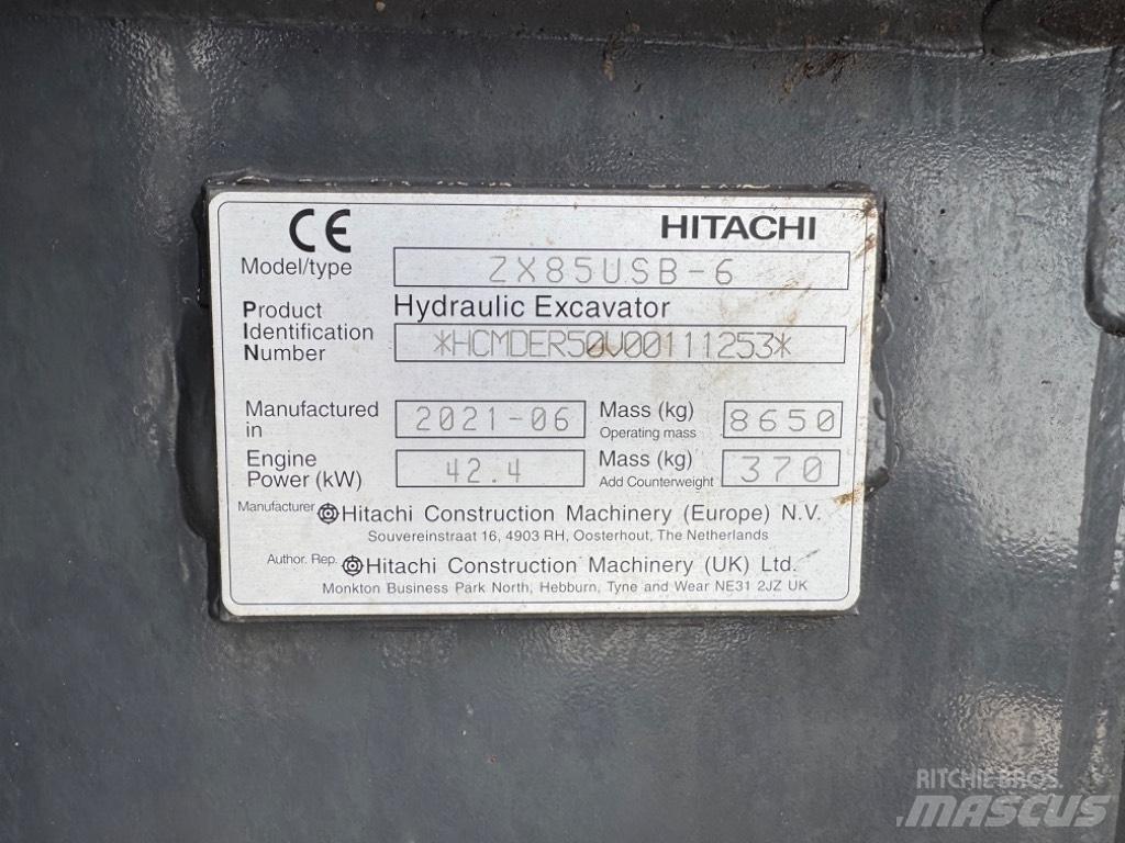 Hitachi ZX 85 US-6 중형굴삭기 7톤-28톤