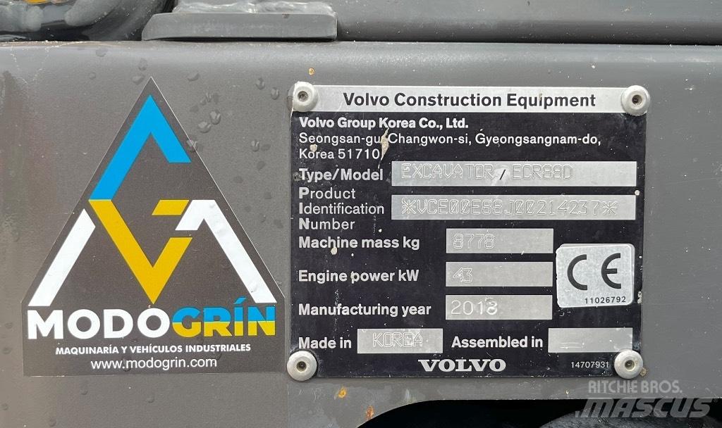 Volvo ECR 88 소형 굴삭기 7톤 미만