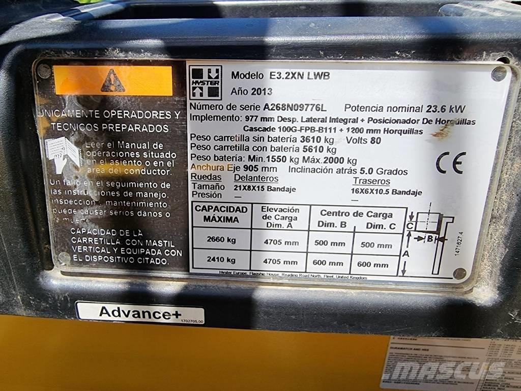 Hyster E 3.20 XN LWB 전동 지게차