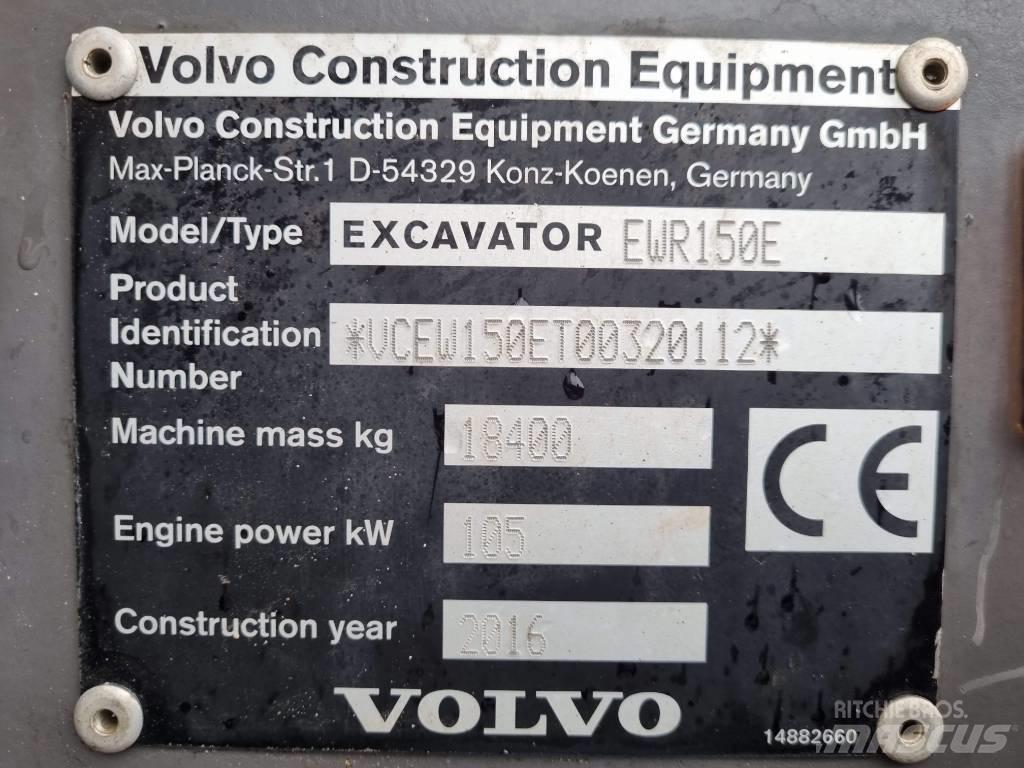 Volvo EWR 150 E  휠 굴삭기