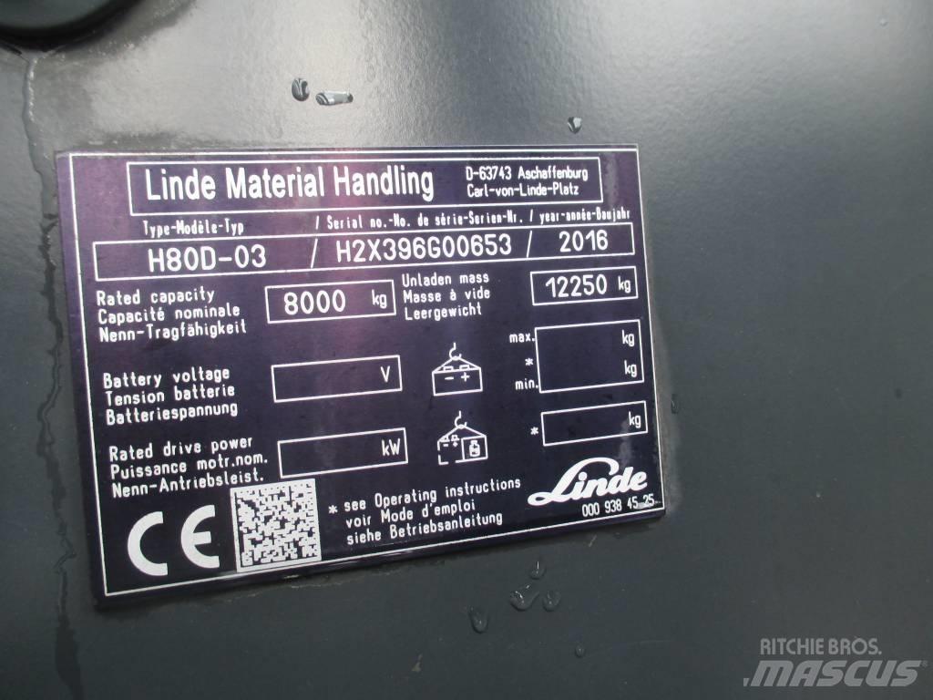 Linde H80D 디젤 지게차