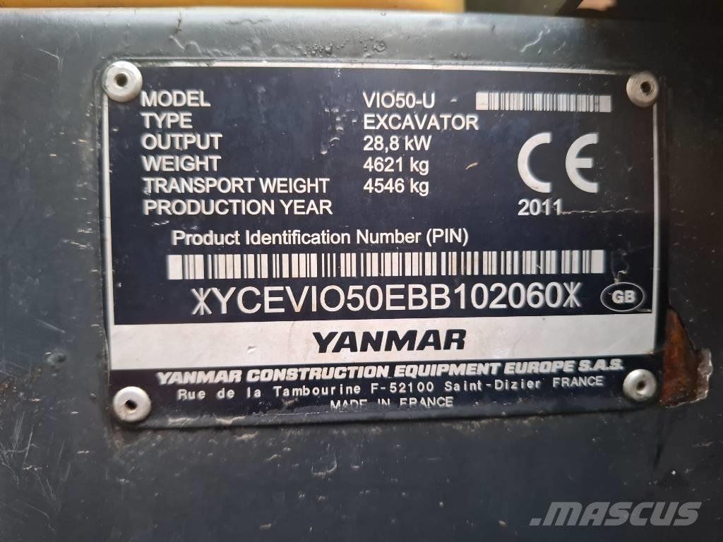 Yanmar VIO50-U 소형 굴삭기 7톤 미만