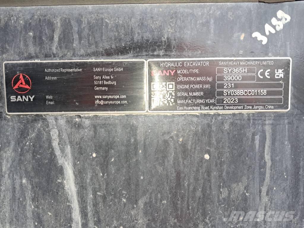 Sany SY 365 H 대형 굴삭기 29톤 이상