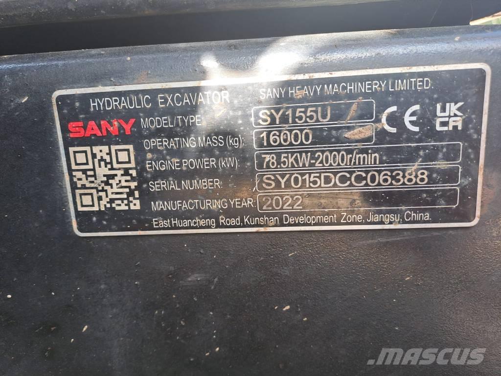 Sany SY 155 U 대형 굴삭기 29톤 이상