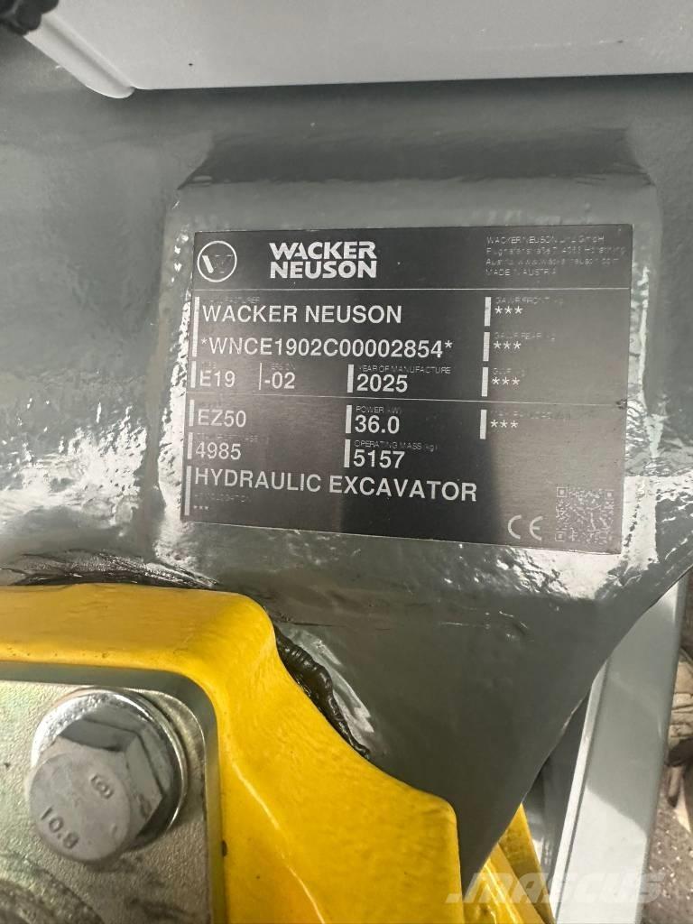 Wacker Neuson EZ 50 소형 굴삭기 7톤 미만