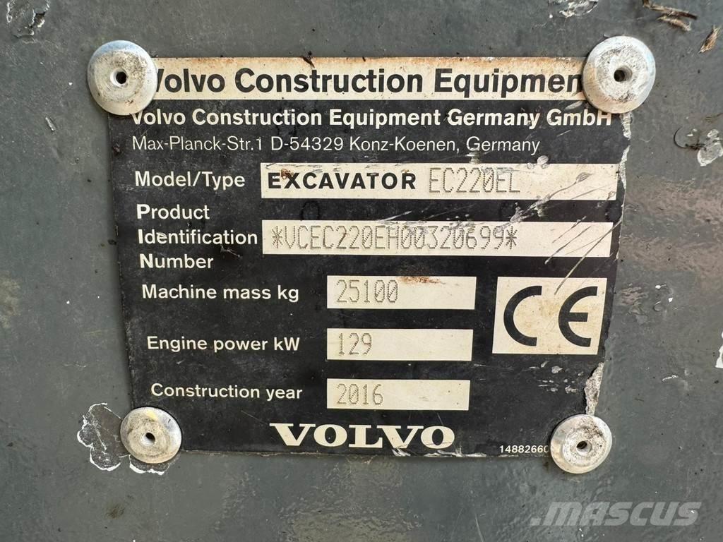 Volvo EC220EL 대형 굴삭기 29톤 이상