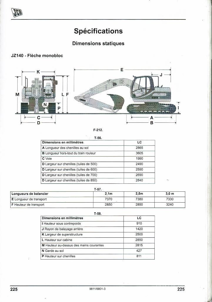 JCB JZ 140 D 대형 굴삭기 29톤 이상