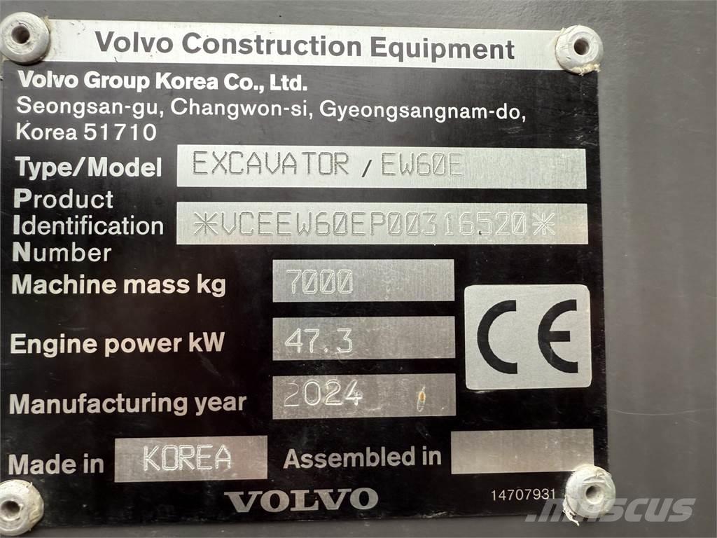Volvo EW60 E  휠 굴삭기
