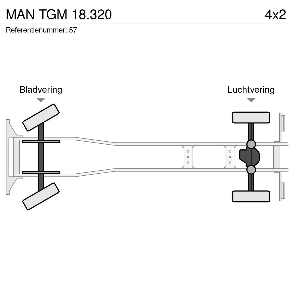 MAN TGM 18.320 훅 리프트 트럭
