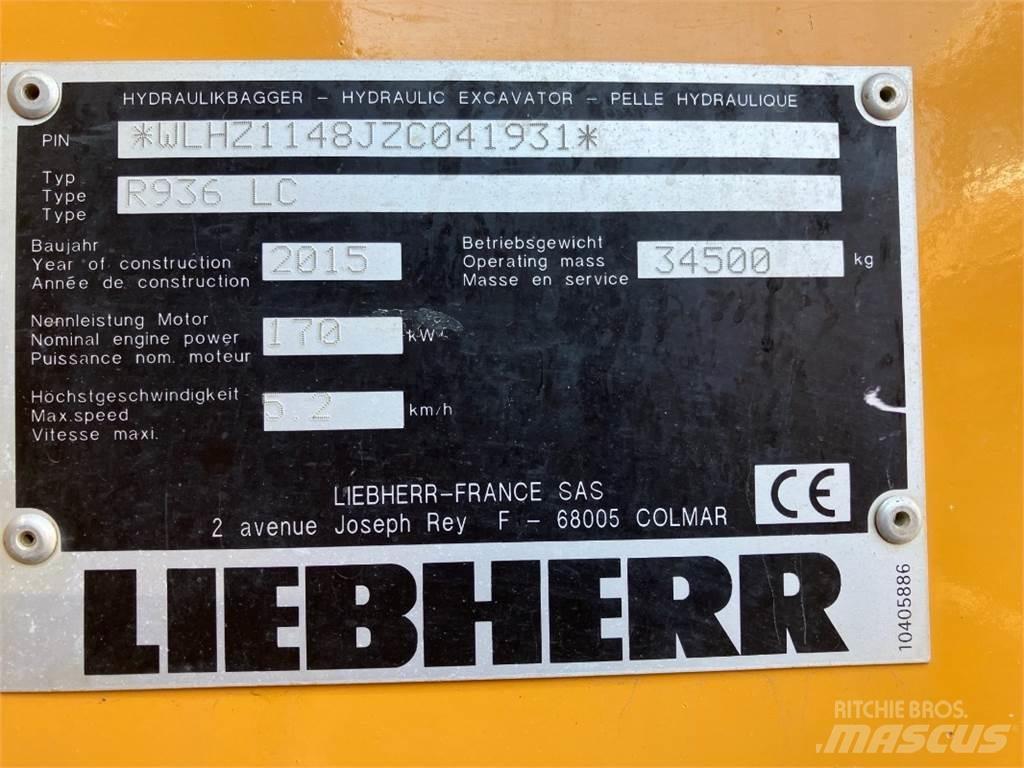 Liebherr R936 대형 굴삭기 29톤 이상
