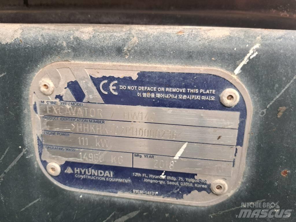 Hyundai HW140  휠 굴삭기