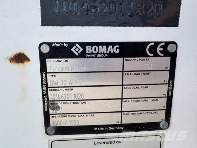 Bomag BW90 AD-5, Vält 트윈 드럼 롤러