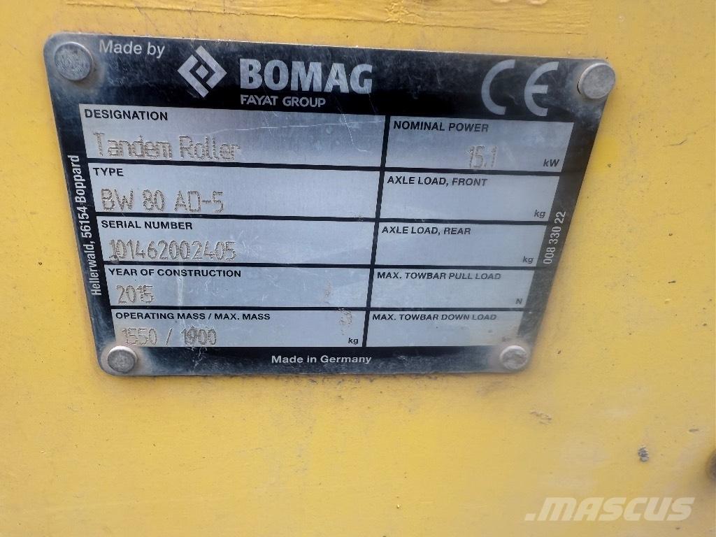 Bomag BW 80 AD-5 트윈 드럼 롤러
