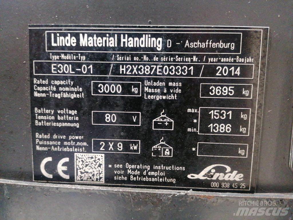 Linde E30L-01 전동 지게차