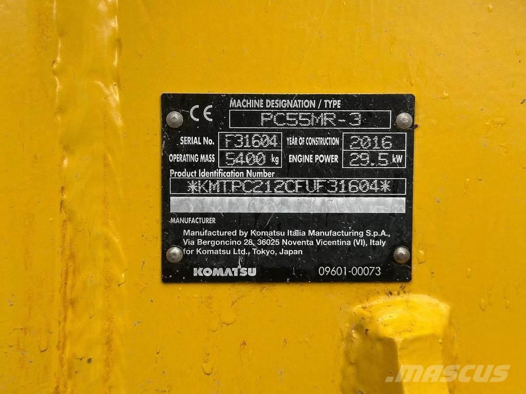 Komatsu PC55-MR3 소형 굴삭기 7톤 미만