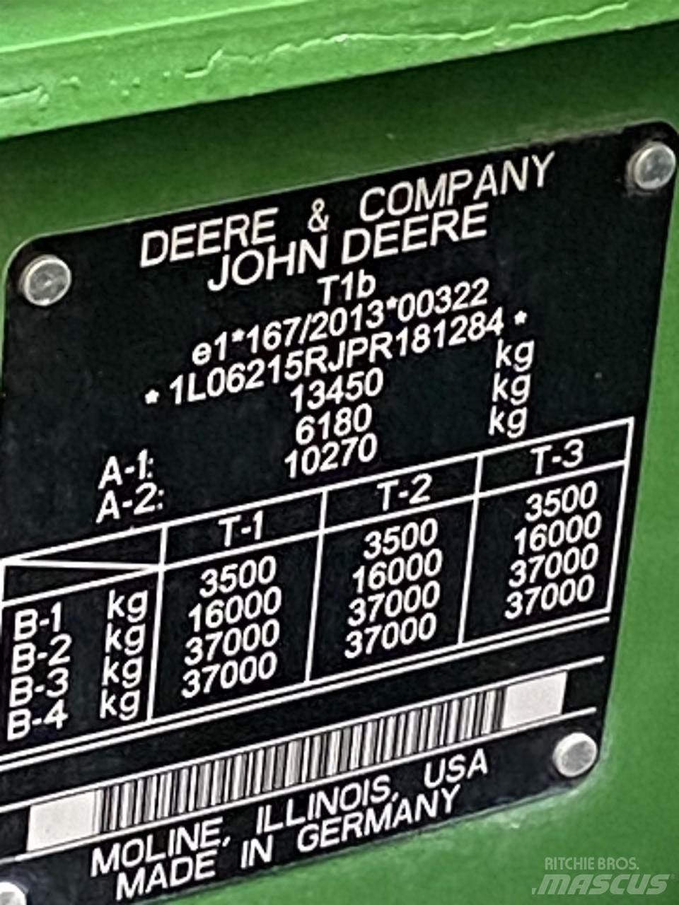 John Deere 6R 215 트랙터