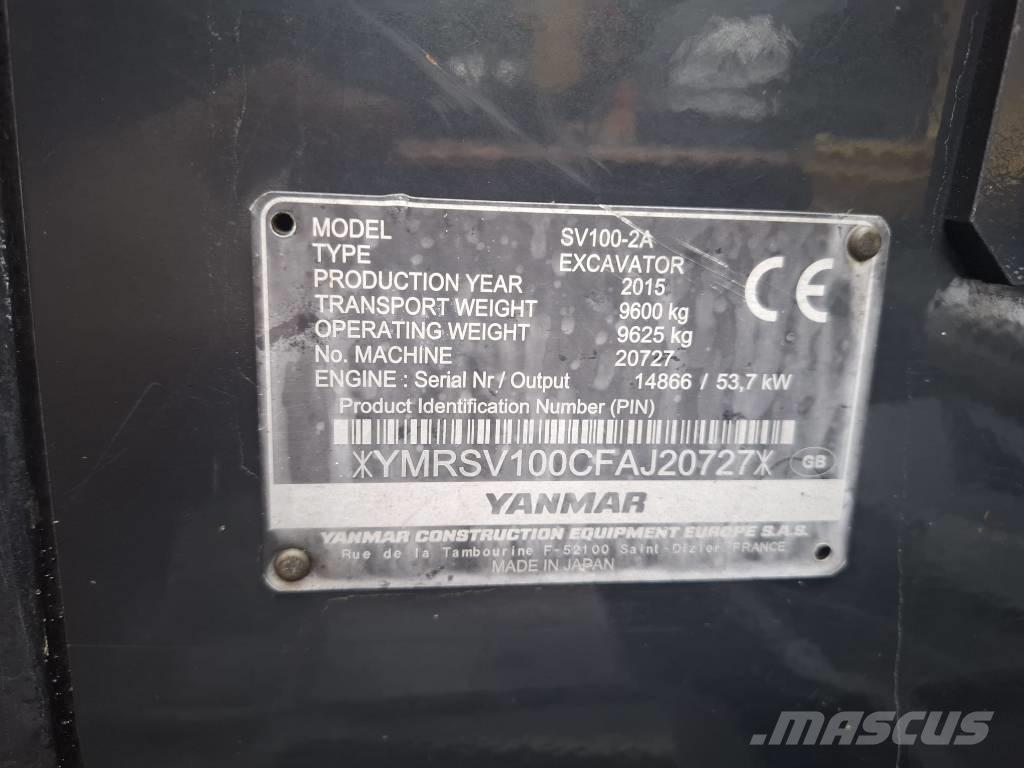 Yanmar SV 100-2A 중형굴삭기 7톤-28톤
