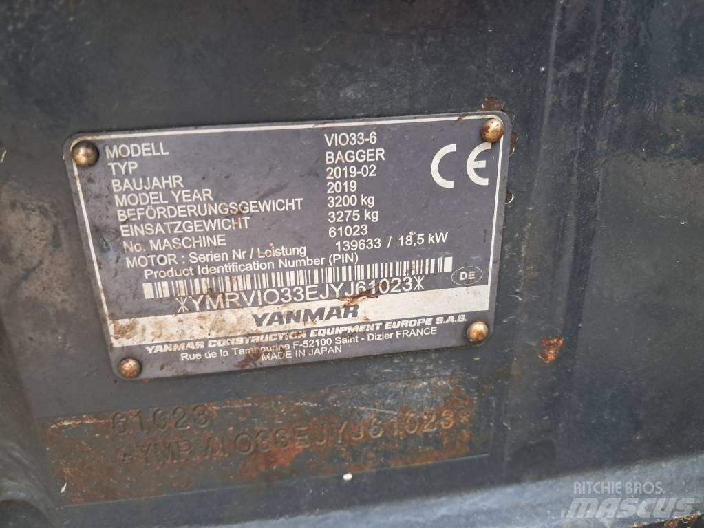 Yanmar Vio 33 소형 굴삭기 7톤 미만