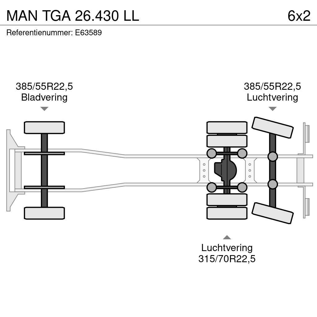MAN TGA 26.430 LL 훅 리프트 트럭