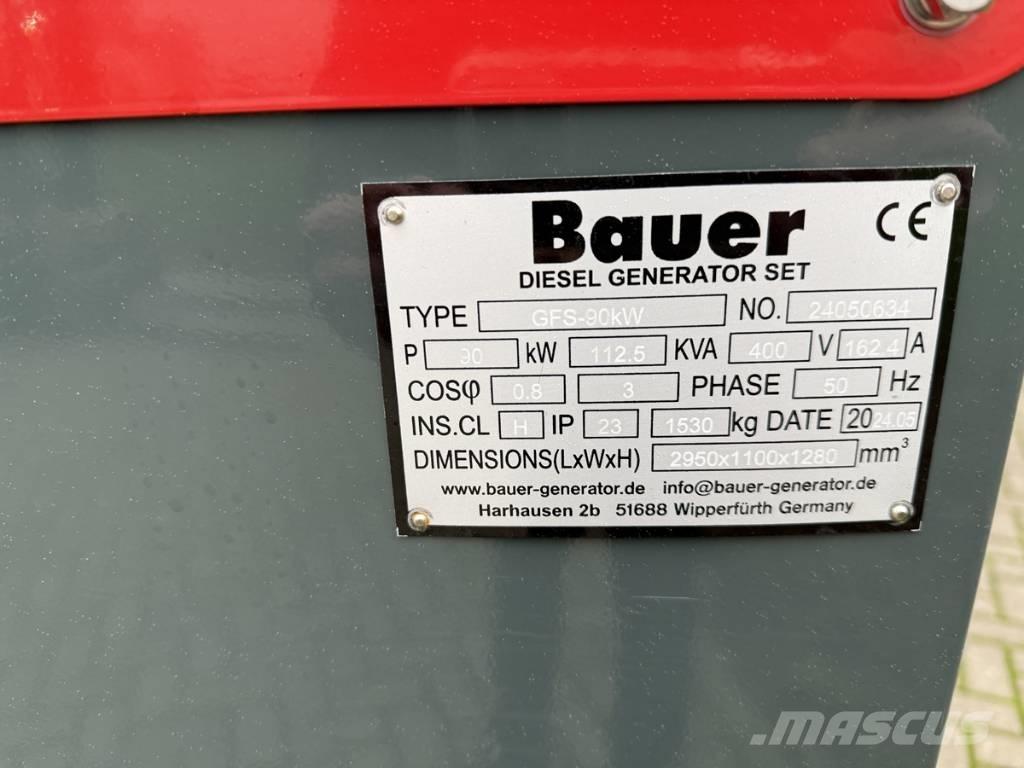 Bauer 124 KVA 디젤 발전기