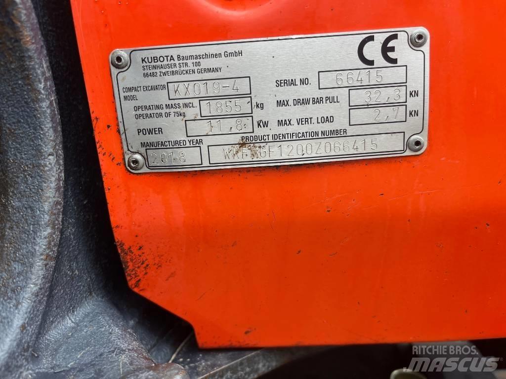 Kubota KX019-4 소형 굴삭기 7톤 미만