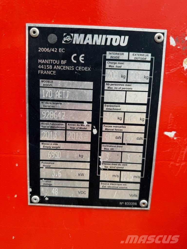 Manitou 170 AETJ 관절형 전동이동 리프트