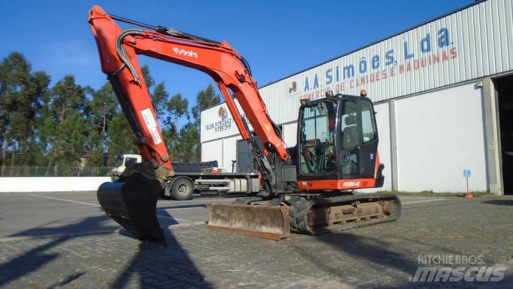 Kubota KX 080-4 중형굴삭기 7톤-28톤