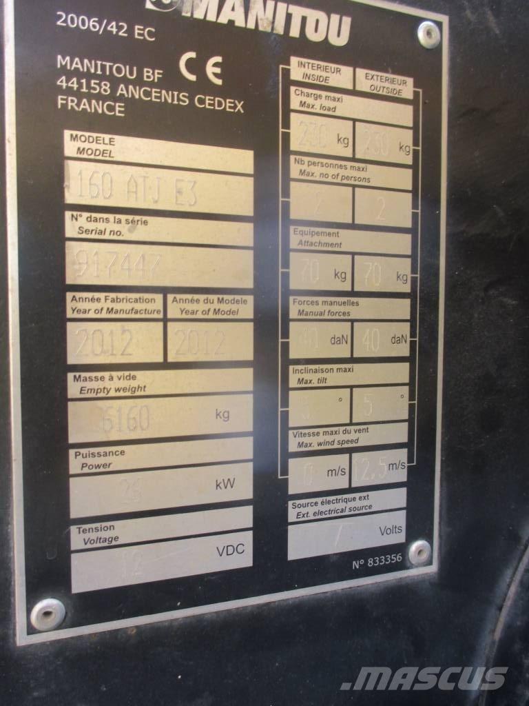 Manitou 160 ATJ 관절형 전동이동 리프트