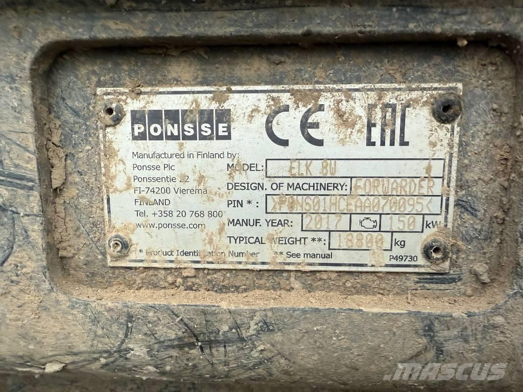 Ponsse ELK 8W 원목 포워더