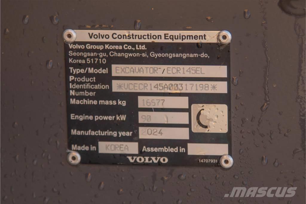 Volvo ECR 145 E 대형 굴삭기 29톤 이상