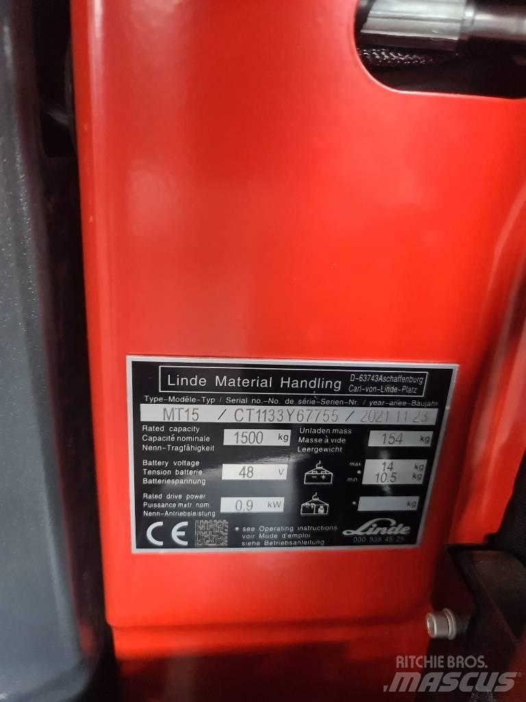 Linde MT15 전동 지게차