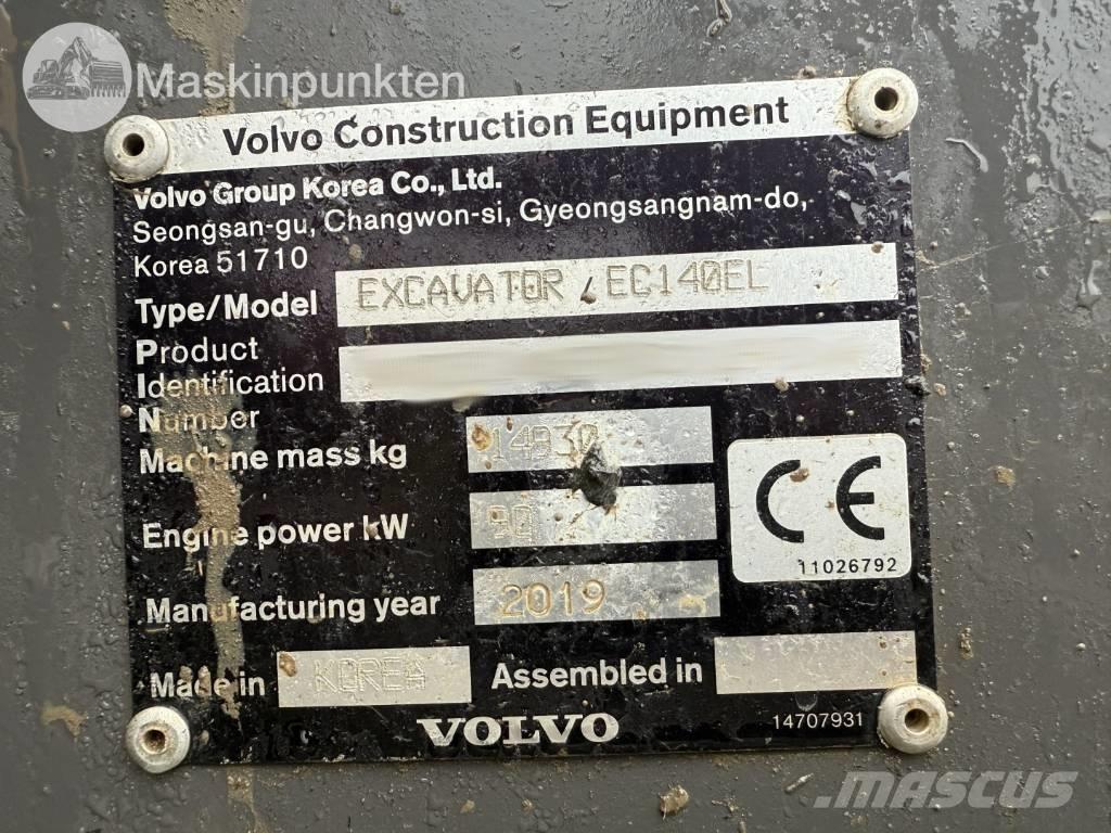 Volvo EC 140 EL 대형 굴삭기 29톤 이상