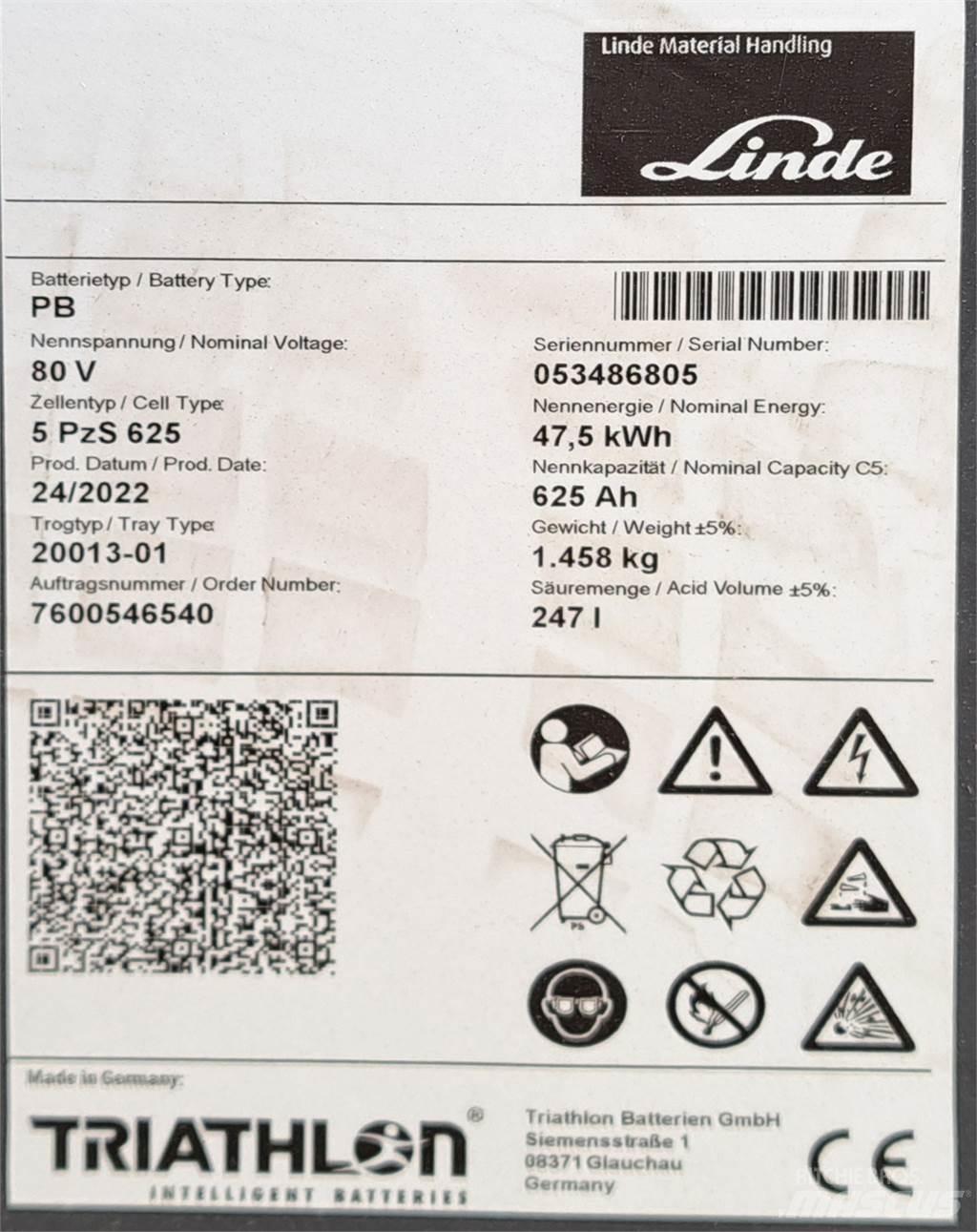 Linde E35L 전동 지게차