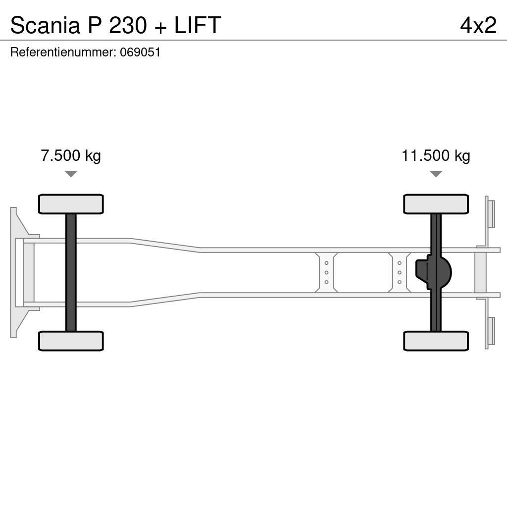 Scania P 230 + LIFT 탑차 트럭
