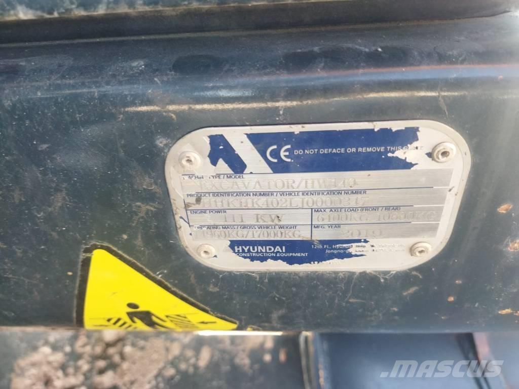 Hyundai HW 140 A  휠 굴삭기